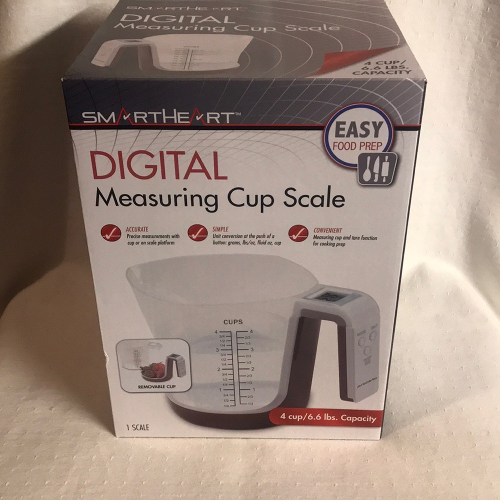 SmartHeart Digital Measuring Cup Scale - 4 Cup/6.6 lbs Capacity New in Box